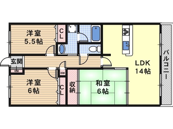 CASSIA南住吉の物件間取画像